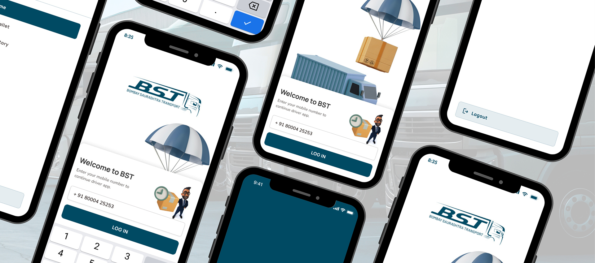 BST Driver App in action on a mobile device